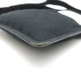 Gucci GG Monogram Canvas Flat Crossbody Bag Black