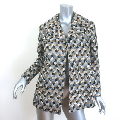 Ordinary People Puzzle Piece Metallic Jacquard Jacket Multicolor Size 42