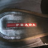 Prada Linea Rossa Gum Sole Chelsea Boots Brown Suede Size 37