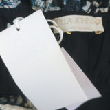 Ulla Johnson Indah Dress Tie-Strap Midi Dress Navy/Cream Floral Print Size 8 NEW