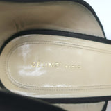 Celine D'Orsay Pumps Black Suede Size 38.5 Pointed Toe Heels