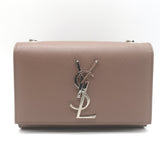 Saint Laurent Kate Small Chain Strap Crossbody Bag Mocha Grained Leather