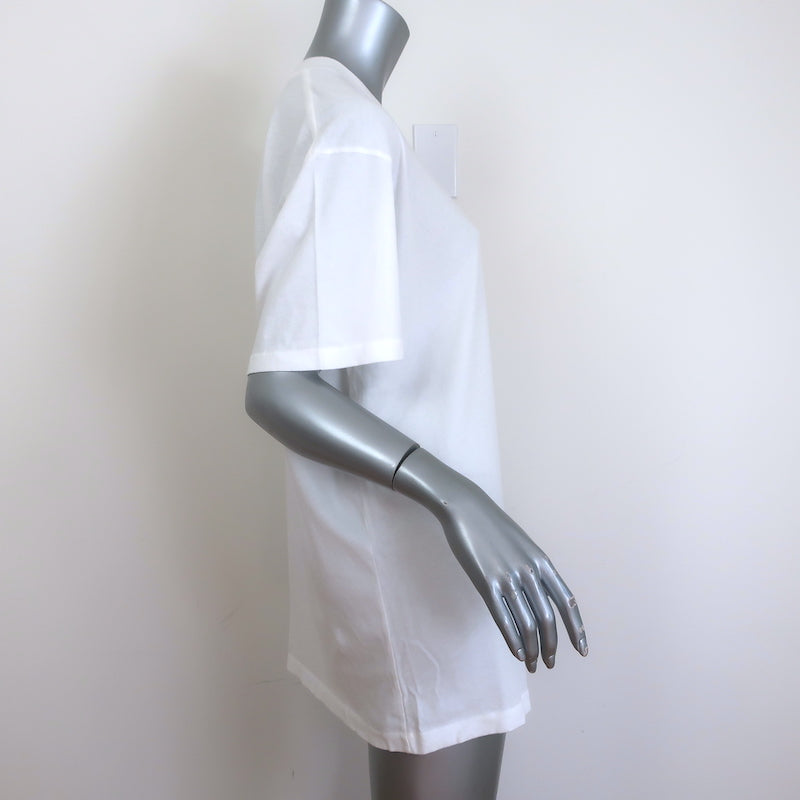 ANINE BING Walker Take A Trip With Me Tee White Cotton Size Medium NEW