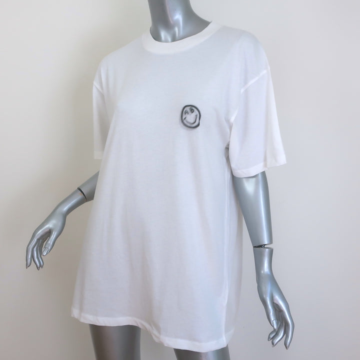 ANINE BING Walker Take A Trip With Me Tee White Cotton Size Medium NEW