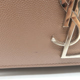 Saint Laurent Kate Small Chain Strap Crossbody Bag Mocha Grained Leather