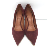 Givenchy Pumps Burgundy Suede Size 38.5 Pointed Toe Heels