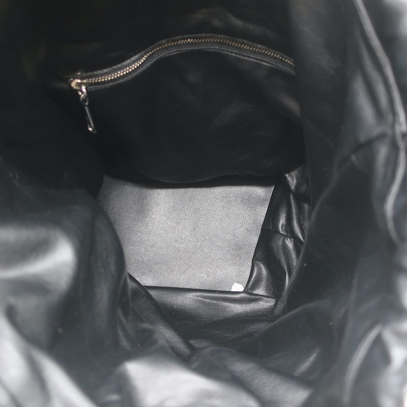 Paco Rabanne Element Medium Bucket Bag Black Leather Shoulder Bag