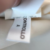 Brunello Cucinelli Two-Tone Sleeveless Jumpsuit Cream/Charcoal Silk Size Medium