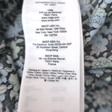 Maje Ruffled Collar Top Blue Floral Print Cotton Size 3 Long Sleeve Blouse