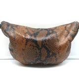 Clare V. Grande Fanny Pack Brown Snakeskin Print Leather