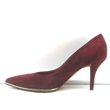 Givenchy Pumps Burgundy Suede Size 38.5 Pointed Toe Heels