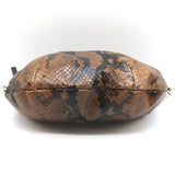 Clare V. Grande Fanny Pack Brown Snakeskin Print Leather