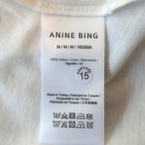ANINE BING Walker Take A Trip With Me Tee White Cotton Size Medium NEW
