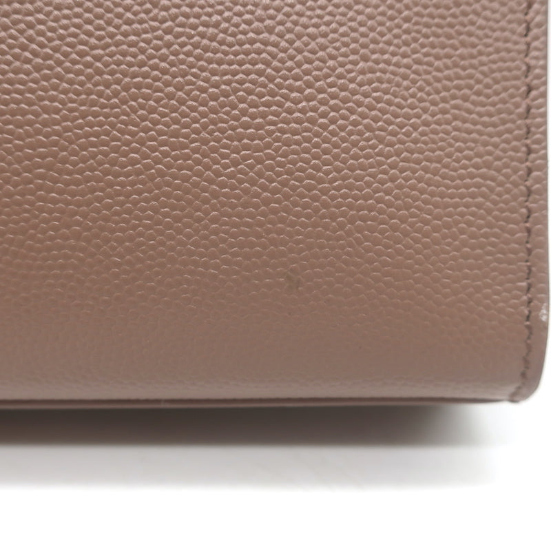 Saint Laurent Kate Small Chain Strap Crossbody Bag Mocha Grained Leather