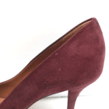 Givenchy Pumps Burgundy Suede Size 38.5 Pointed Toe Heels