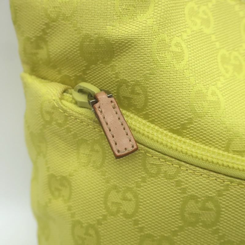 Vintage Gucci GG Monogram Canvas Front-Pocket Small Hobo Bag Chartreuse