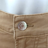 Veronica Beard Mia Wide Leg High Rise Trousers Khaki Stretch Cotton Size 25 NEW