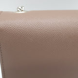 Saint Laurent Kate Small Chain Strap Crossbody Bag Mocha Grained Leather