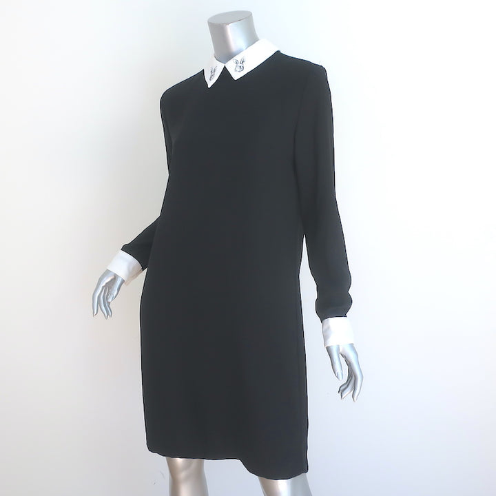 Victoria Beckham x Target Bunny Collar Dress Black Crepe Size Medium