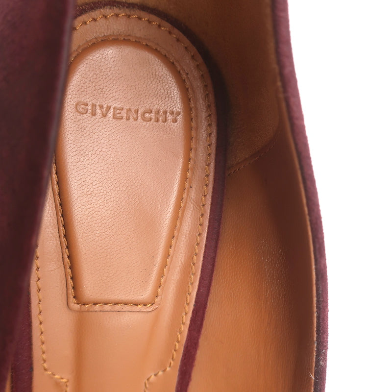 Givenchy Pumps Burgundy Suede Size 38.5 Pointed Toe Heels