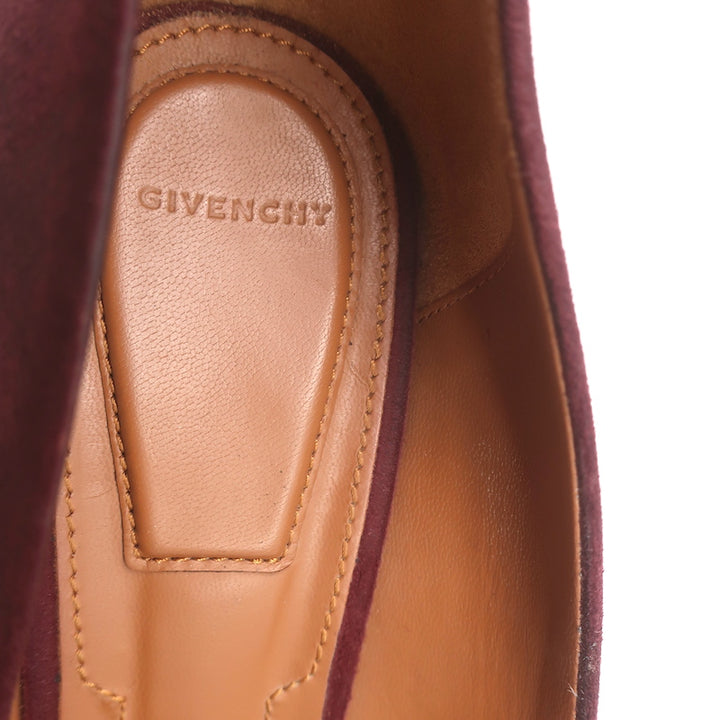 Givenchy Pumps Burgundy Suede Size 38.5 Pointed Toe Heels