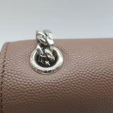 Saint Laurent Kate Small Chain Strap Crossbody Bag Mocha Grained Leather