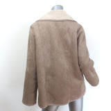 Velvet by Graham & Spencer Molly Luxe Sherpa Jacket Sand Faux Suede Size Small