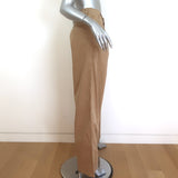 Veronica Beard Mia Wide Leg High Rise Trousers Khaki Stretch Cotton Size 25 NEW