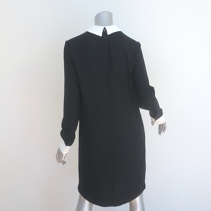 Victoria Beckham x Target Bunny Collar Dress Black Crepe Size Medium