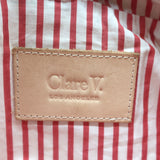 Clare V. Grande Fanny Pack Brown Snakeskin Print Leather