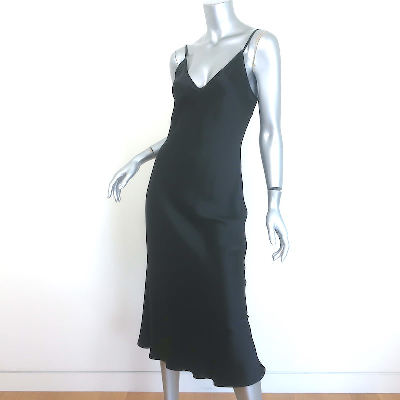 Julie Harrah The Courteney Slip Dress &amp; Top Set Black Charmeuse Size Medium NEW