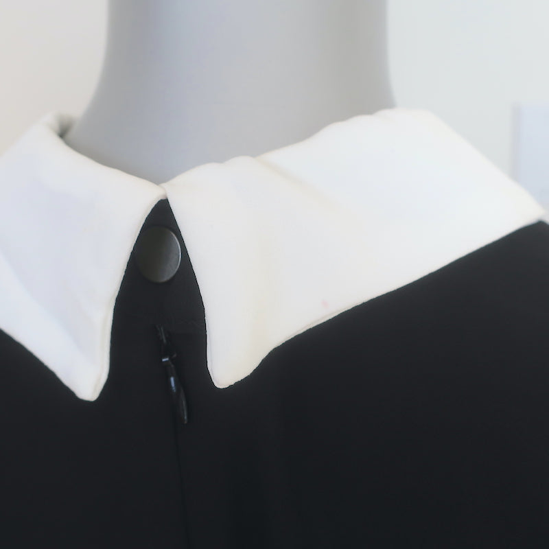 Victoria Beckham x Target Bunny Collar Dress Black Crepe Size Medium