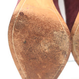 Givenchy Pumps Burgundy Suede Size 38.5 Pointed Toe Heels