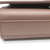 Saint Laurent Kate Small Chain Strap Crossbody Bag Mocha Grained Leather