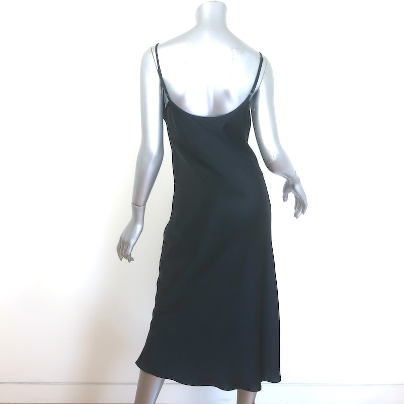 Julie Harrah The Courteney Slip Dress &amp; Top Set Black Charmeuse Size Medium NEW