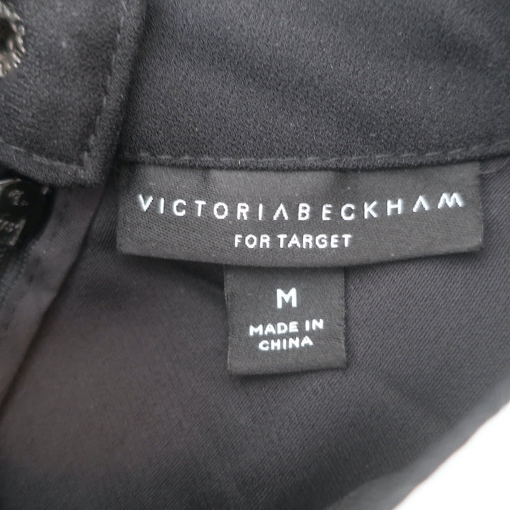 Victoria Beckham x Target Bunny Collar Dress Black Crepe Size Medium
