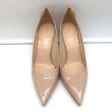 Christian Dior D-Moi Pumps Nude Patent Leather Size 38.5 Pointed Toe Heels