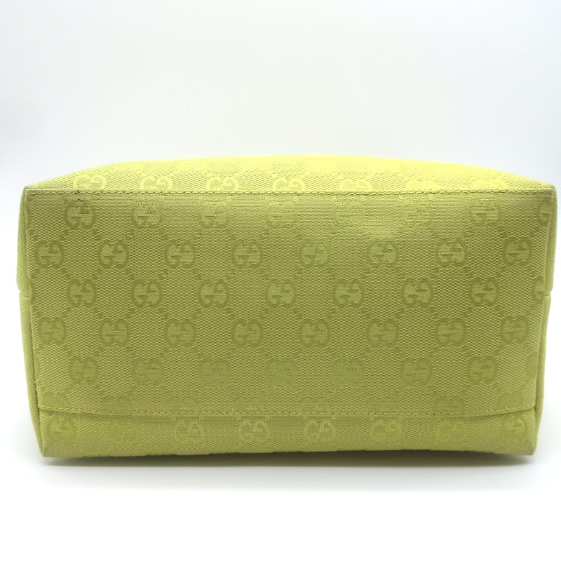 Vintage Gucci GG Monogram Canvas Front-Pocket Small Hobo Bag Chartreuse