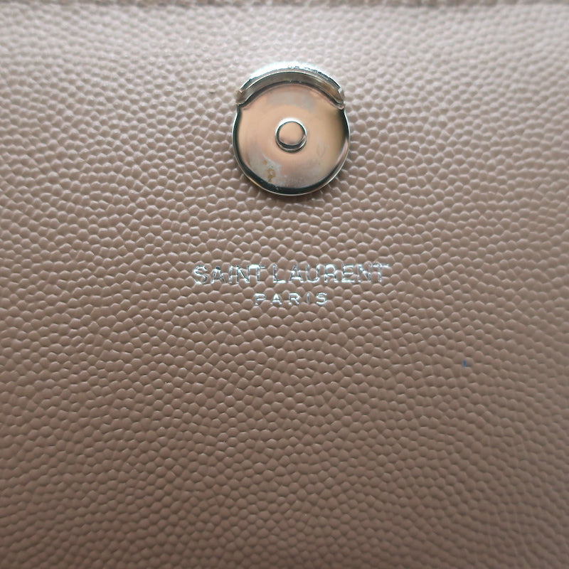 Saint Laurent Kate Small Chain Strap Crossbody Bag Mocha Grained Leather