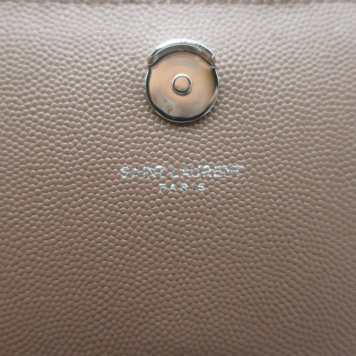 Saint Laurent Kate Small Chain Strap Crossbody Bag Mocha Grained Leather