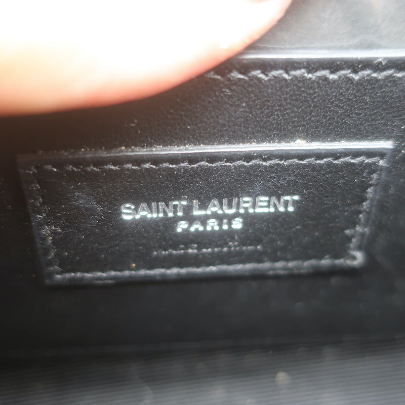 Saint Laurent Kate Small Chain Strap Crossbody Bag Mocha Grained Leather