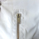 Gucci Leather Bomber Jacket Cream Size 40