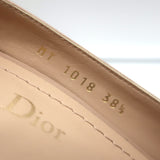 Christian Dior D-Moi Pumps Nude Patent Leather Size 38.5 Pointed Toe Heels