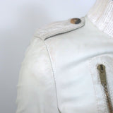 Gucci Leather Bomber Jacket Cream Size 40