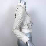 Gucci Leather Bomber Jacket Cream Size 40