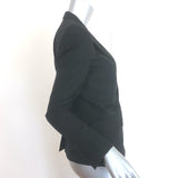 Saint Laurent Blazer Black Virgin Wool Size 36 Two-Button Jacket