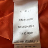 Gucci Flora Snake Mink-Cuff Denim Bomber Jacket Olive Size 38