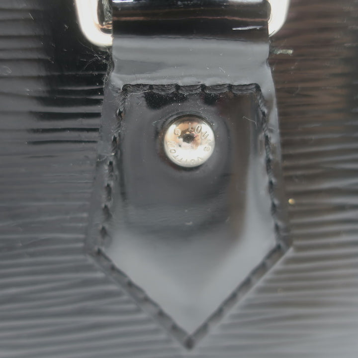 Louis Vuitton Epi Patent Leather Alma GM Bag Black