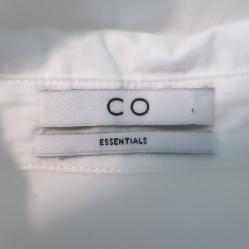 Co Essentials Tiered Midi Shirt Dress White Poplin Size Small