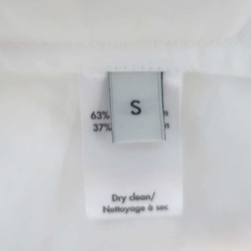 Co Essentials Tiered Midi Shirt Dress White Poplin Size Small